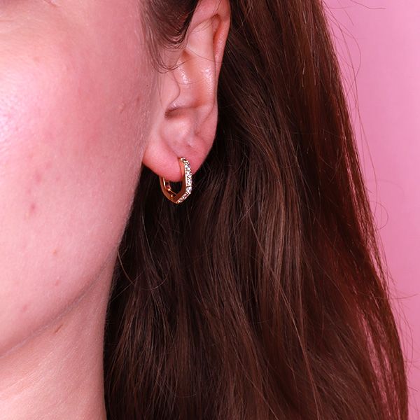 Sparkle Chic Huggie Hoops